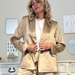 NUMERO155&nbsp;BLAZER BIANCA&nbsp;ORO